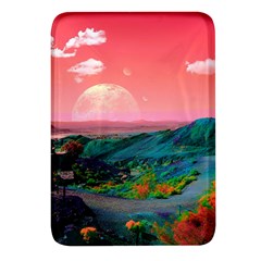 Unicorn Valley Aesthetic Clouds Landscape Mountain Nature Pop Art Surrealism Retrowave Rectangular Glass Fridge Magnet (4 Pack) by Cemarart