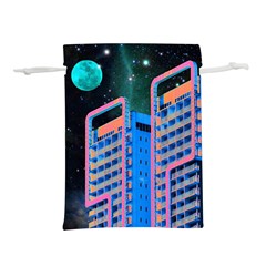 Fantasy City Architecture Building Cityscape Lightweight Drawstring Pouch (l) by Cemarart