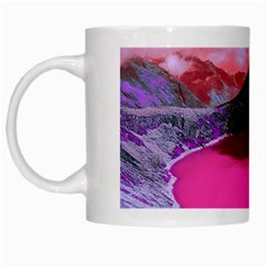 Late Night Feelings Aesthetic Clouds Color Manipulation Landscape Mountain Nature Surrealism Psicode White Mug by Cemarart