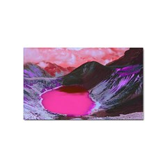 Late Night Feelings Aesthetic Clouds Color Manipulation Landscape Mountain Nature Surrealism Psicode Sticker (rectangular) by Cemarart