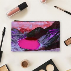 Late Night Feelings Aesthetic Clouds Color Manipulation Landscape Mountain Nature Surrealism Psicode Cosmetic Bag (medium) by Cemarart