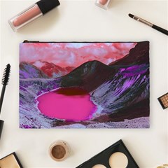 Late Night Feelings Aesthetic Clouds Color Manipulation Landscape Mountain Nature Surrealism Psicode Cosmetic Bag (large) by Cemarart