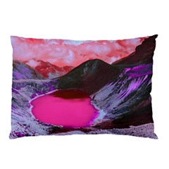 Late Night Feelings Aesthetic Clouds Color Manipulation Landscape Mountain Nature Surrealism Psicode Pillow Case (two Sides) by Cemarart