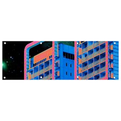 Fantasy City Architecture Building Cityscape Banner And Sign 9  X 3  by Cemarart