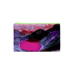 Late Night Feelings Aesthetic Clouds Color Manipulation Landscape Mountain Nature Surrealism Psicode Cosmetic Bag (xs)