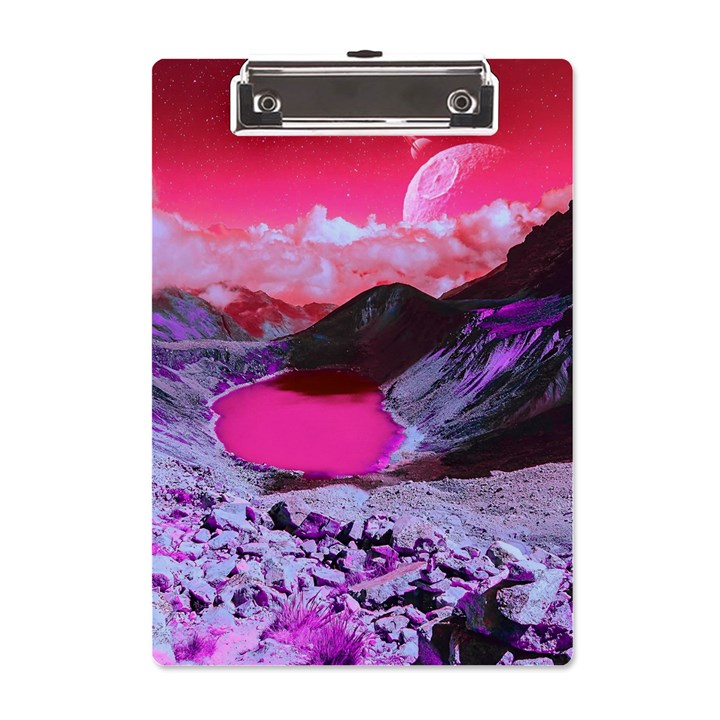 Late Night Feelings Aesthetic Clouds Color Manipulation Landscape Mountain Nature Surrealism Psicode A5 Acrylic Clipboard