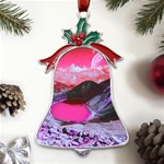 Late Night Feelings Aesthetic Clouds Color Manipulation Landscape Mountain Nature Surrealism Psicode Metal Holly Leaf Bell Ornament Front