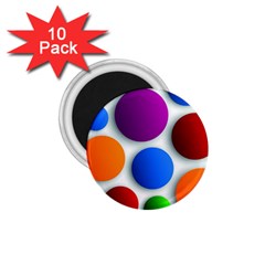 Abstract Dots Colorful 1 75  Magnets (10 Pack)  by nateshop