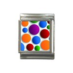 Abstract Dots Colorful Italian Charm (13mm) Front