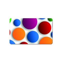 Abstract Dots Colorful Magnet (name Card) by nateshop