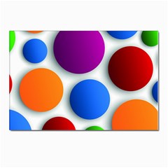 Abstract Dots Colorful Postcards 5  X 7  (pkg Of 10)