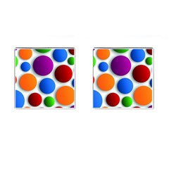 Abstract Dots Colorful Cufflinks (square) by nateshop