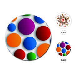 Abstract Dots Colorful Playing Cards Single Design (round) by nateshop