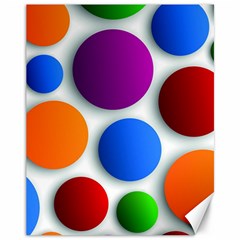 Abstract Dots Colorful Canvas 11  X 14  by nateshop