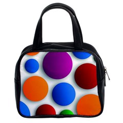 Abstract Dots Colorful Classic Handbag (two Sides) by nateshop