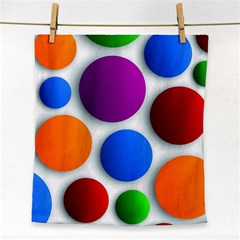 Abstract Dots Colorful Face Towel by nateshop