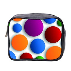 Abstract Dots Colorful Mini Toiletries Bag (two Sides) by nateshop