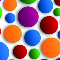 Abstract Dots Colorful Play Mat (rectangle) by nateshop