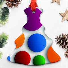 Abstract Dots Colorful Ornament (christmas Tree)  by nateshop