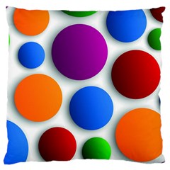 Abstract Dots Colorful Large Premium Plush Fleece Cushion Case (two Sides)