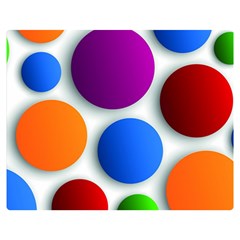 Abstract Dots Colorful Two Sides Premium Plush Fleece Blanket (medium) by nateshop