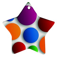 Abstract Dots Colorful Ornament (star)