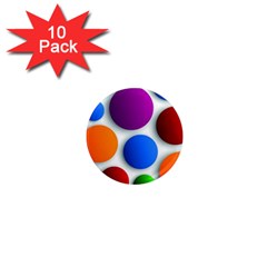 Abstract Dots Colorful 1  Mini Magnet (10 Pack) 