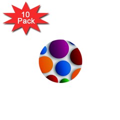 Abstract Dots Colorful 1  Mini Buttons (10 Pack)  by nateshop