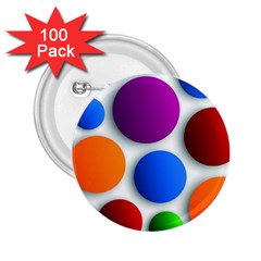 Abstract Dots Colorful 2 25  Buttons (100 Pack)  by nateshop