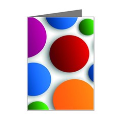 Abstract Dots Colorful Mini Greeting Card by nateshop