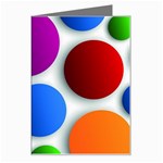 Abstract Dots Colorful Greeting Card Left