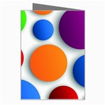 Abstract Dots Colorful Greeting Card Right