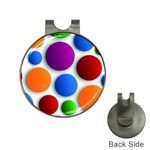 Abstract Dots Colorful Hat Clips with Golf Markers Front