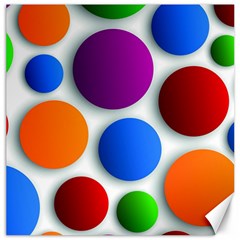 Abstract Dots Colorful Canvas 12  X 12  by nateshop