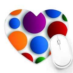 Abstract Dots Colorful Heart Mousepad by nateshop