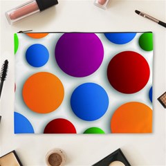 Abstract Dots Colorful Cosmetic Bag (xl) by nateshop