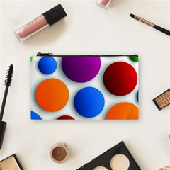 Abstract Dots Colorful Cosmetic Bag (small) by nateshop