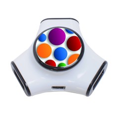 Abstract Dots Colorful 3-port Usb Hub by nateshop