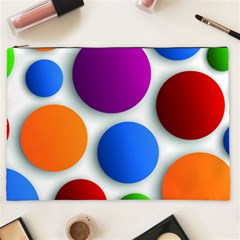 Abstract Dots Colorful Cosmetic Bag (xxl) by nateshop