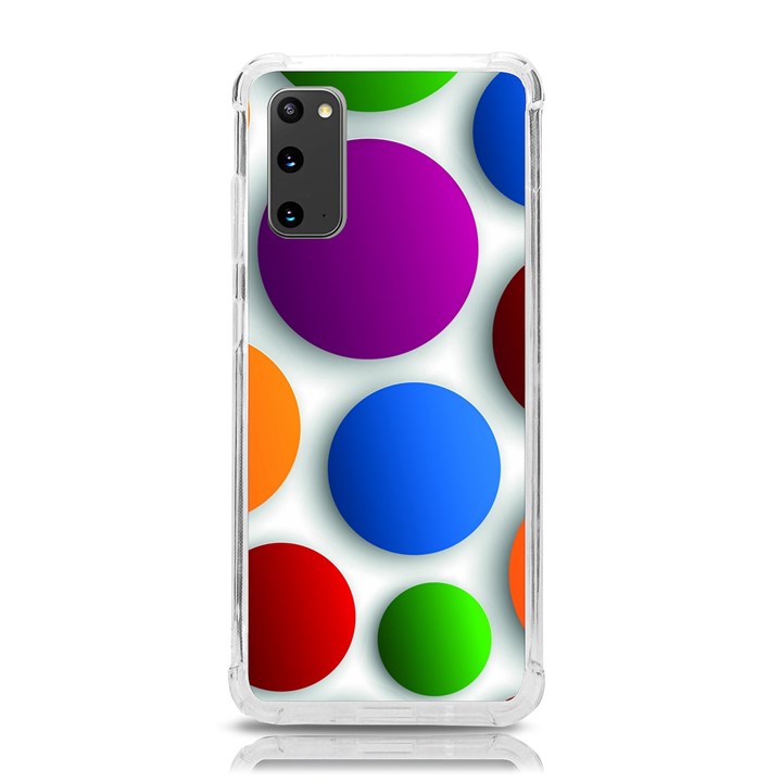 Abstract Dots Colorful Samsung Galaxy S20 6.2 Inch TPU UV Case