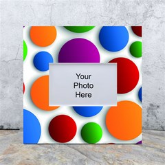 Abstract Dots Colorful White Box Photo Frame 4  X 6  by nateshop