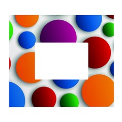 Abstract Dots Colorful White Wall Photo Frame 5  X 7 