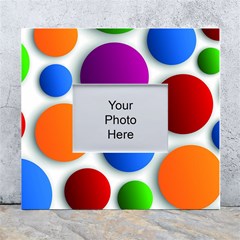 Abstract Dots Colorful White Wall Photo Frame 5  X 7 