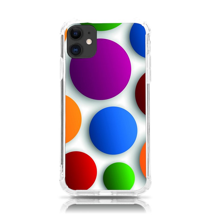 Abstract Dots Colorful iPhone 11 TPU UV Print Case