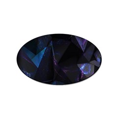 Abstract, Black, Purple, Sticker Oval (10 Pack) by nateshop