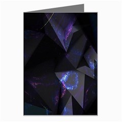 Abstract, Black, Purple, Greeting Card by nateshop