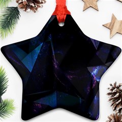 Abstract, Black, Purple, Star Ornament (two Sides) by nateshop