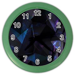 Abstract, Black, Purple, Color Wall Clock by nateshop