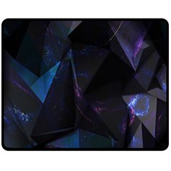 Abstract, Black, Purple, Fleece Blanket (medium) by nateshop