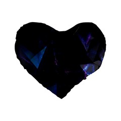 Abstract, Black, Purple, Standard 16  Premium Flano Heart Shape Cushions by nateshop